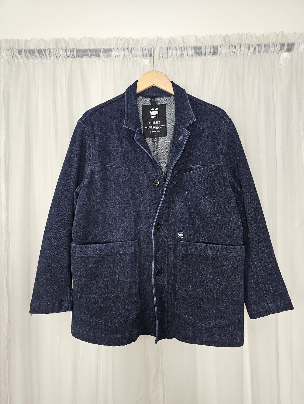 G-Star Raw Bronson Denim Sweat Blazer Jacket XL Urban Streetwear